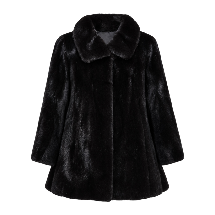 Wide Bottom Cut Coat with Collar