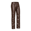 Straight Fit Shiny Leather Pants