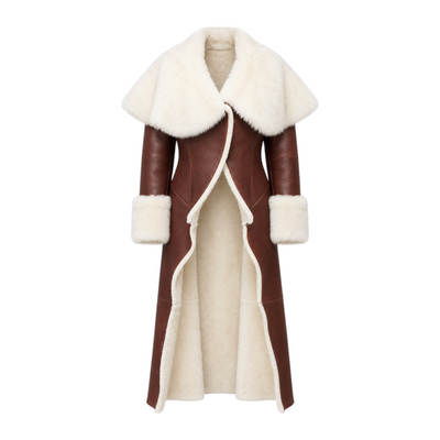 Shearling with Shouldered Collar