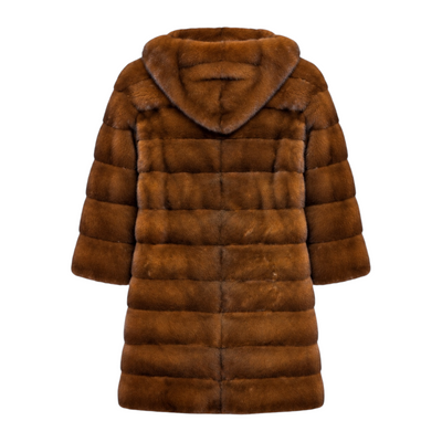 7/8 Coat with Hood and Belt