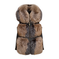 Golden Leather and Fox 3/4 Vest