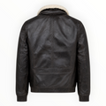 Black Classic Leather Bomber