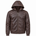 Leather Hoodie