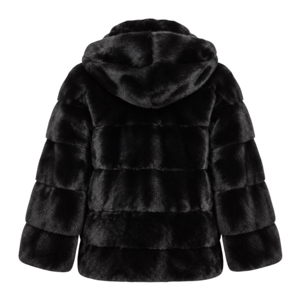 Black Mink with Hood