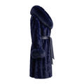Mink Full Length Coat with Fox Fur Trim