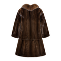 3/4 Dark Brown Mink with Sable Collar
