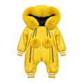 Baby Leather Onesie with Fur Trim