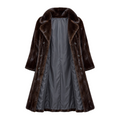 3/4 Dark Brown Button Down Mink