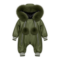 Baby Leather Onesie with Fur Trim