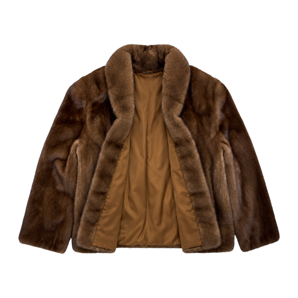 Brown Button Down Mink
