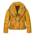 Men's Moto Jacket with Fox Collar