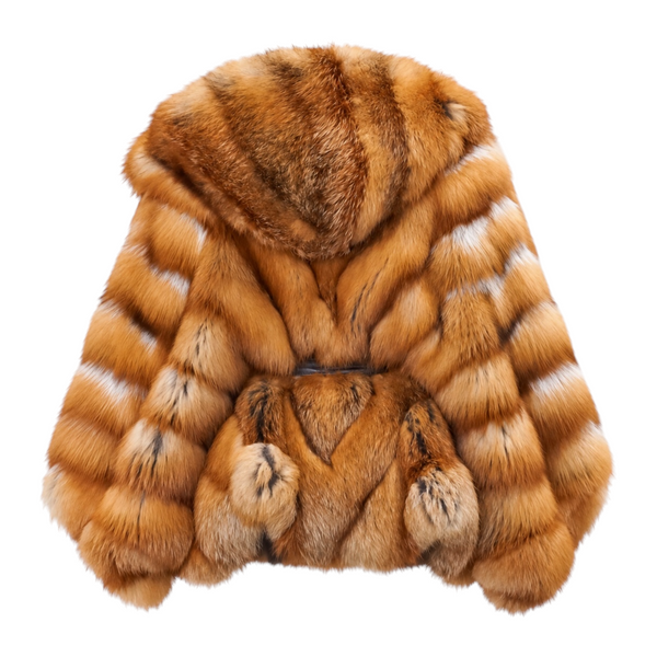 Natural Red Fox Poncho