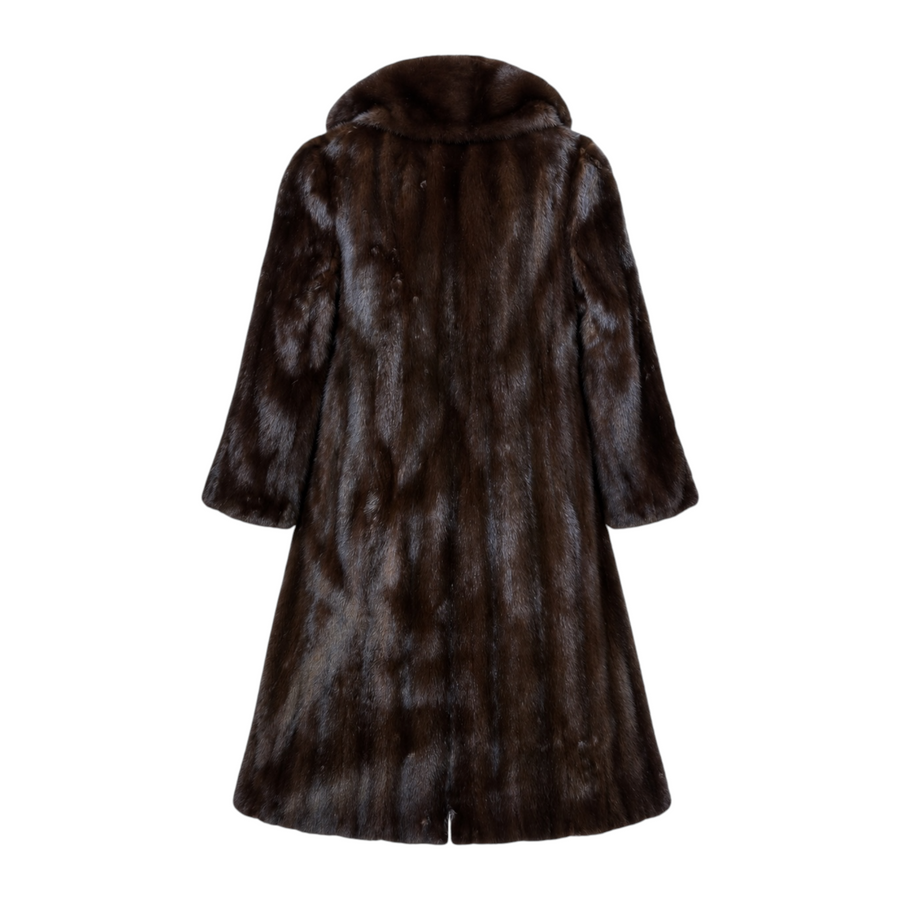 3/4 Dark Brown Button Down Mink