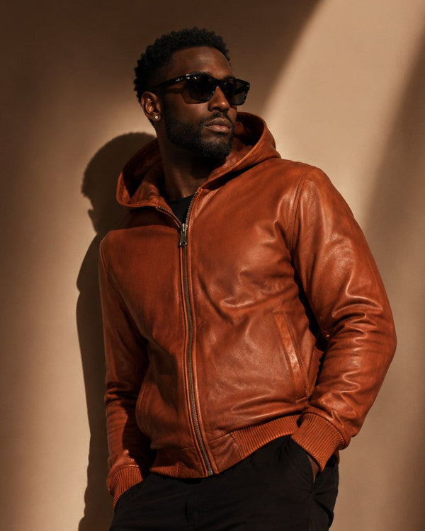 Leather Hoodie