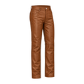 Straight Fit Non-Shiny Leather Pants