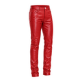 Slim Fit Shiny Leather Pants