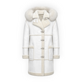 White Shearling with Hood