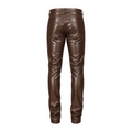 Slim Fit Shiny Leather Pants