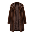 Three Quarter Hooded Mink Coat