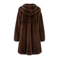 Three Quarter Hooded Mink Coat