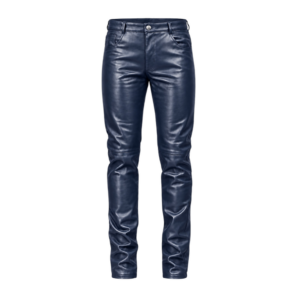 Slim Fit Shiny Leather Pants