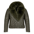 Men's Moto Jacket with Fox Collar