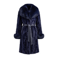 Mink Full Length Coat with Fox Fur Trim
