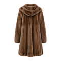 Three Quarter Hooded Mink Coat