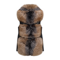 Golden Leather and Fox 3/4 Vest