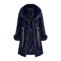 Mink Full Length Coat with Fox Fur Trim