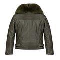 Men's Moto Jacket with Fox Collar