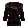 Dark Brown Mink with Fox Collar