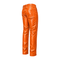 Straight Fit Shiny Leather Pants