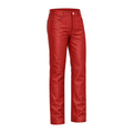 Straight Fit Non-Shiny Leather Pants