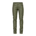 Slim Fit Non-Shiny Leather Pants