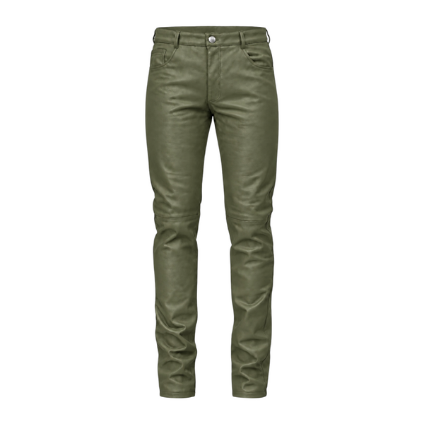 Slim Fit Non-Shiny Leather Pants