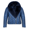 Men's Moto Jacket with Fox Collar