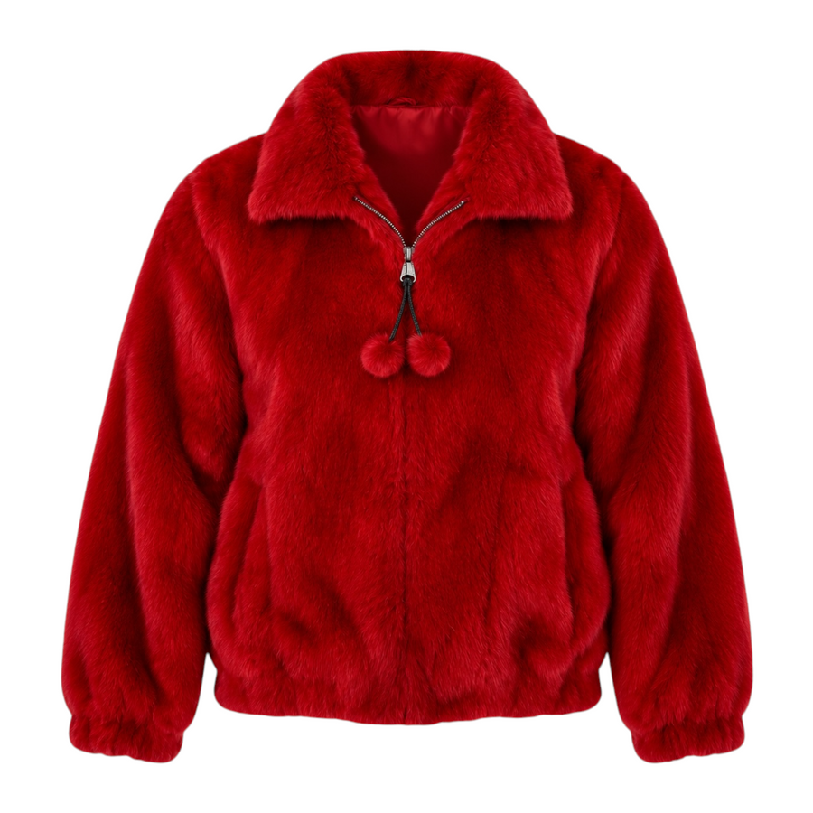 Red Mink Bomber