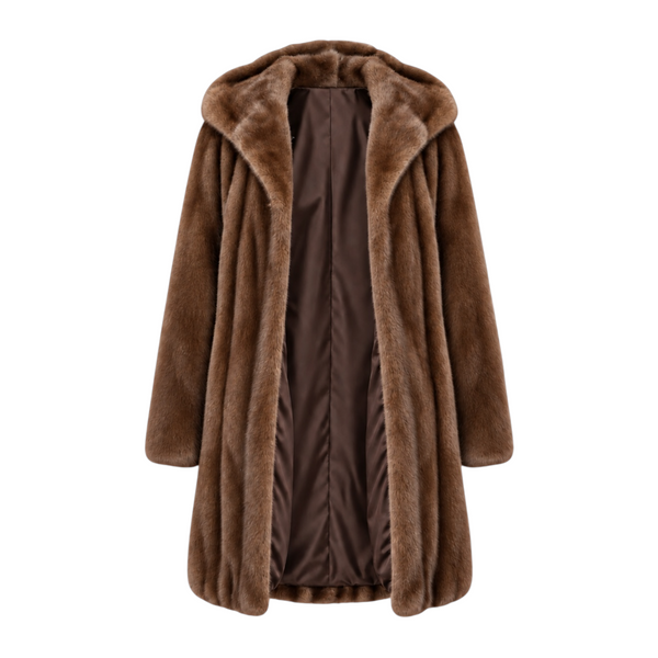 Three Quarter Hooded Mink Coat