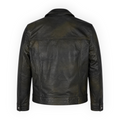 Cow Leather Trucker Jean Jacket