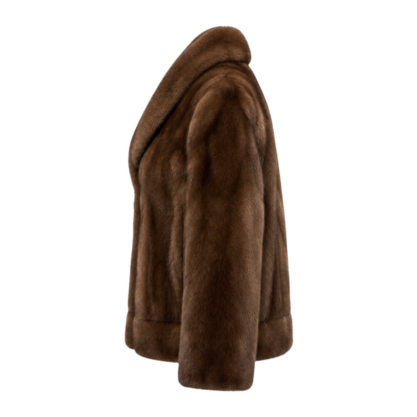 Brown Button Down Mink