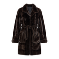 3/4 Dark Brown Mink with Belt
