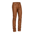 Slim Fit Non-Shiny Leather Pants