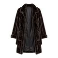 3/4 Dark Brown Mink with Belt