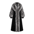 Full Skin Mink Trench Coat with Fox Fur