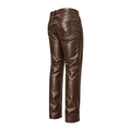 Straight Fit Shiny Leather Pants