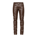 Slim Fit Shiny Leather Pants