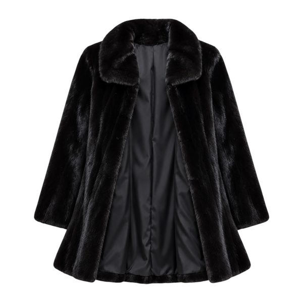 Wide Bottom Cut Coat with Collar