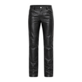 Straight Fit Shiny Leather Pants