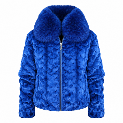 Men's Mink Bomber with Fox Collar